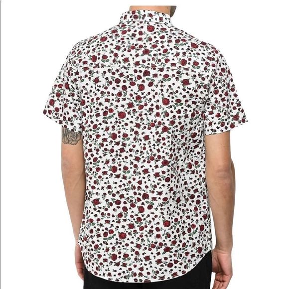 Dravus Landon Floral Short Sleeve Shirt, sz S - Picture 2 of 12